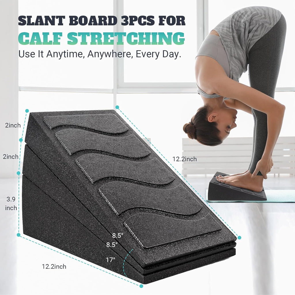 Slant Board | Adjustable Calf Stretching Incline Board - 5 Angles, 480 lbs Capacity for Yoga & Physical Therapy