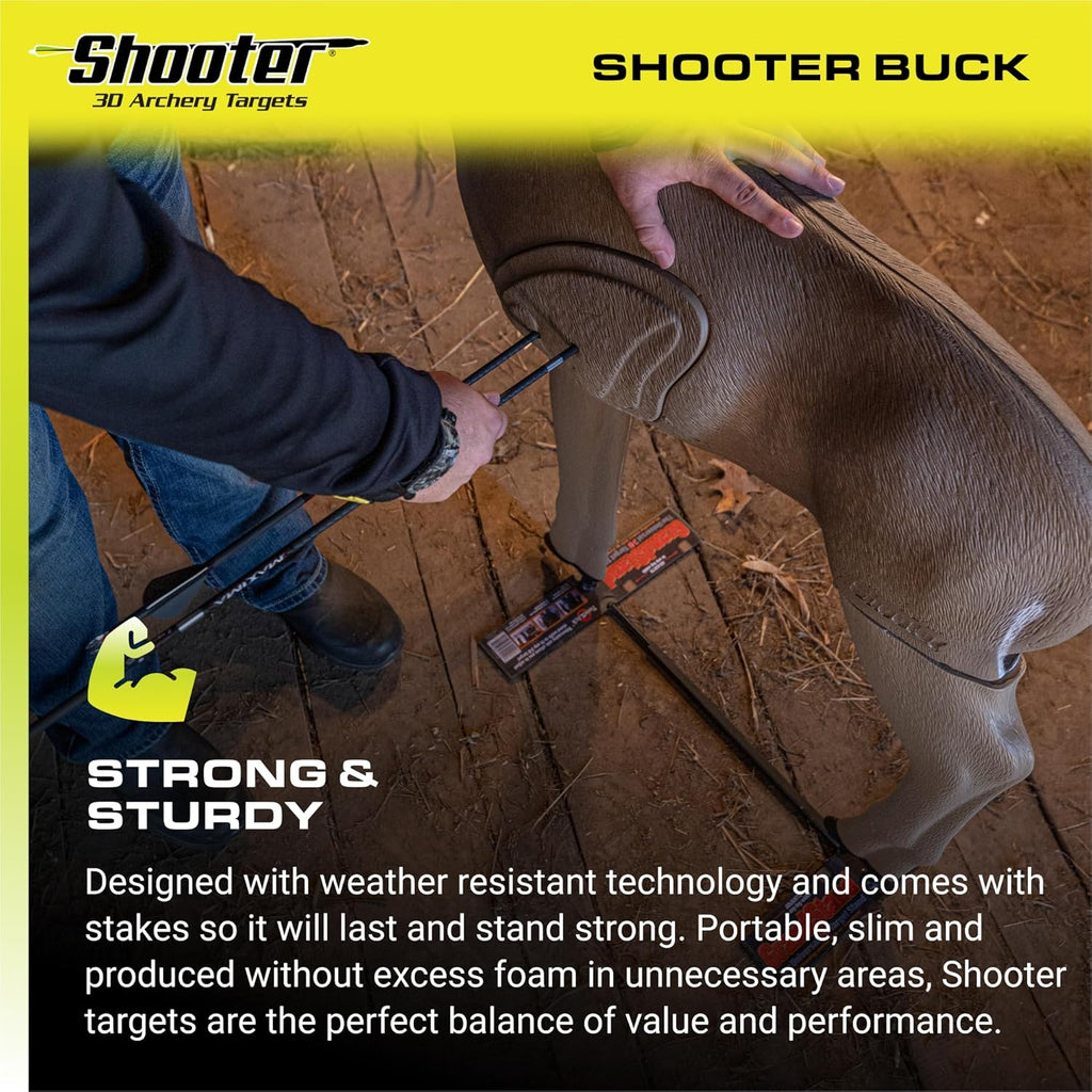 Shooter Buck 3D Deer Archery Target - Realistic Design for Accurate Practice | Durable & Weather-Resistant