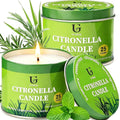 Citronella Candles Outdoor 5.3 oz Tin - 2 Pack, Up to 26 Hours Each, 100% Soy