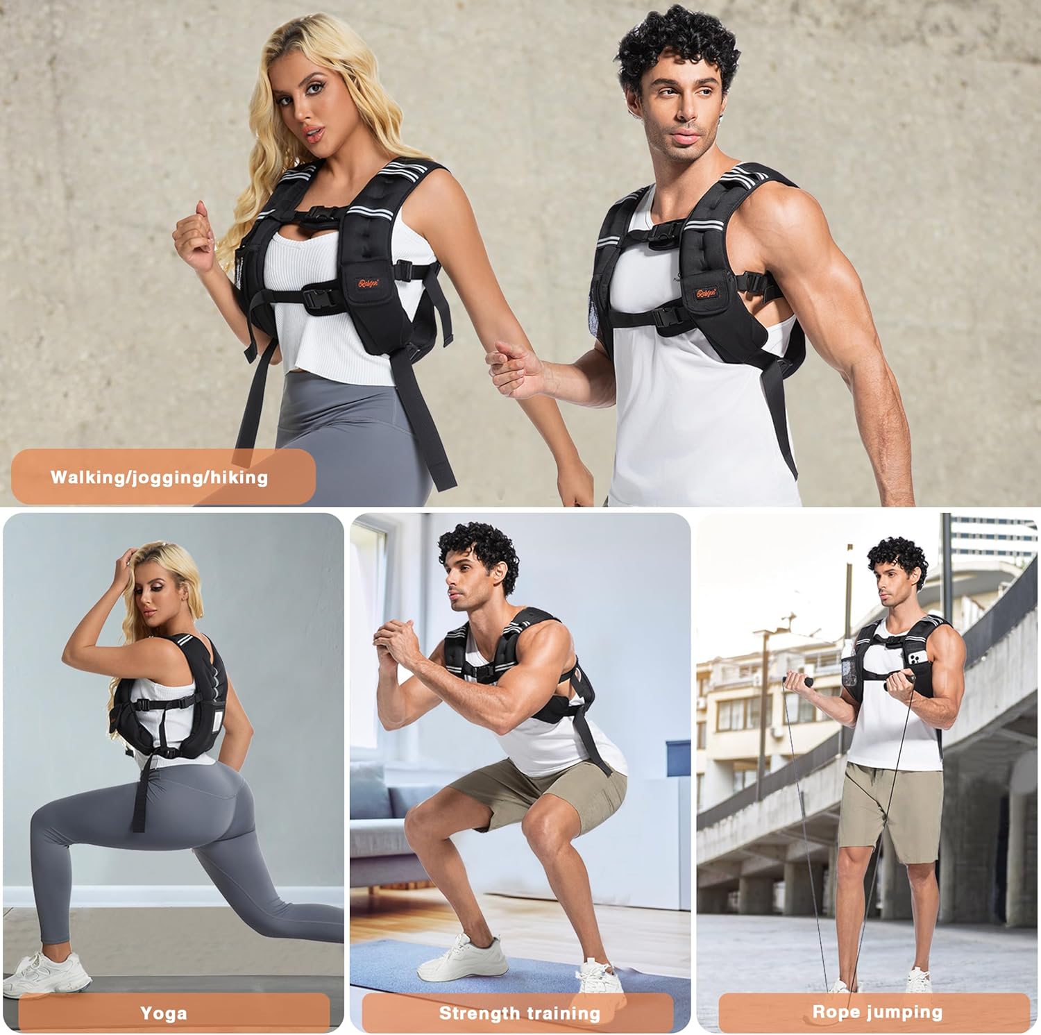 Skiennix Weighted Vest - Adjustable Size, Odorless Design for Men & Women | 12lbs to 40lbs Options