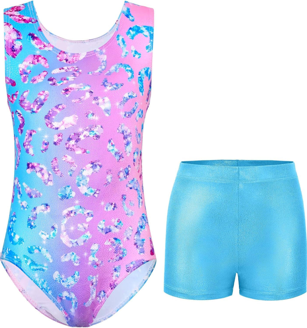 Skiennix Girls Gymnastics Leotard - Breathable & Stretchy Tumbling Outfit for Toddlers & Kids (4T-12Y)