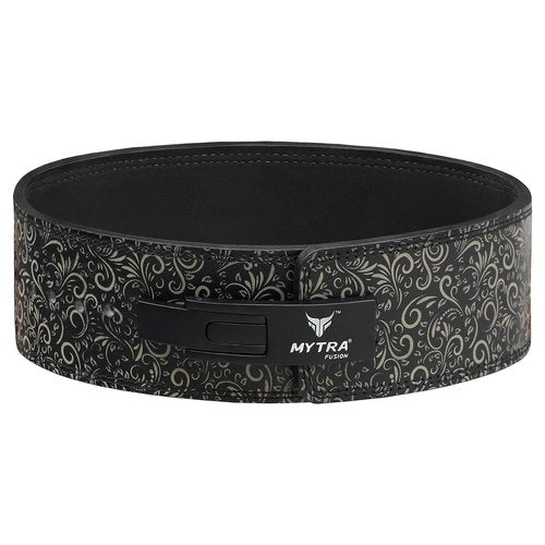 Mytra Fusion Gym Belt whit Buckle Weight Lifting Belt for Gym, Fitness, Workout, women & men Weightlifting Belt (Black, XL)