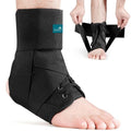 MEDIZED Ankle Brace, Lace Up Adjustable Support for Running, Basketball, Injury Recovery, Sprain! Ankle Support Wrap for Men, Women, and Children (Large)