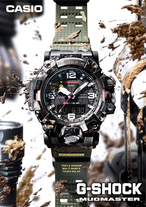 CASIO GWG-2000-1A1JF | G-Shock Carbon MUDMASTER - Radio Solar Triple Sensor Watch