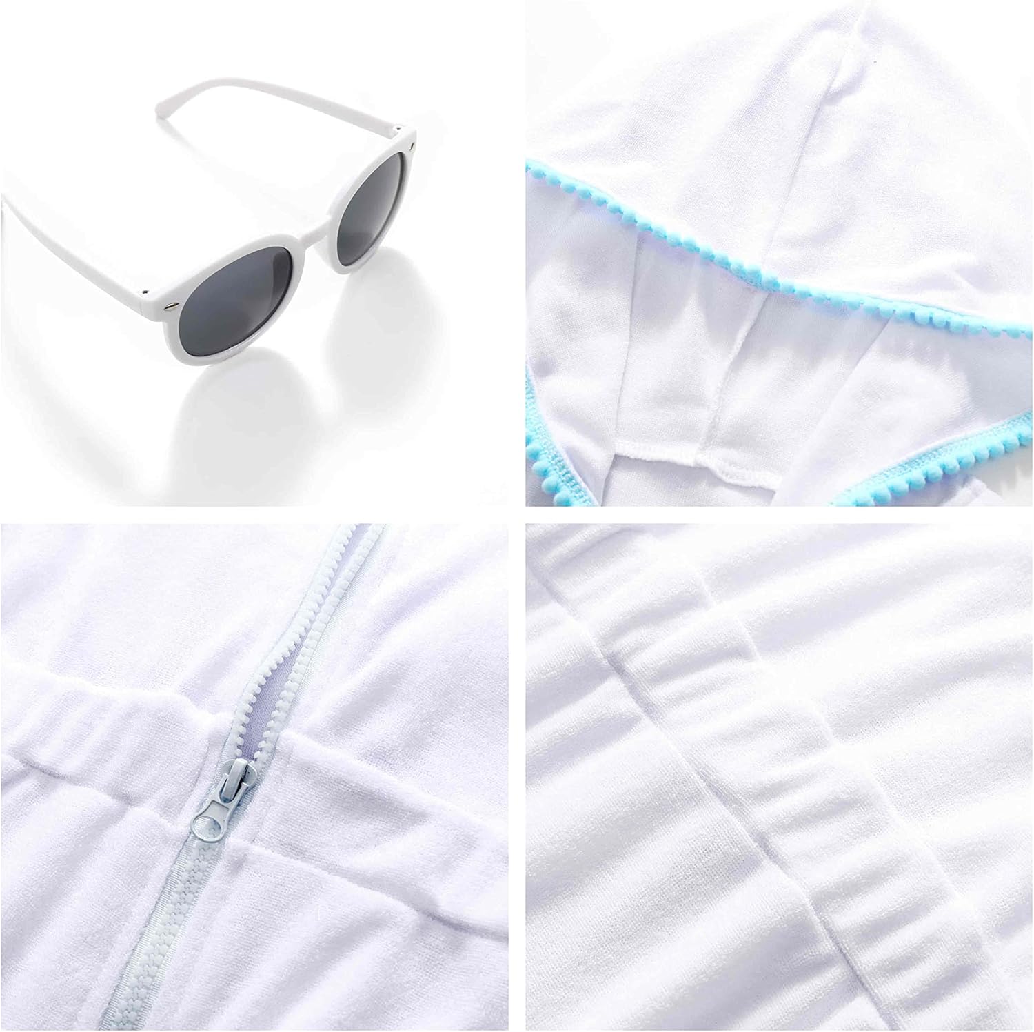 Skiennix Girls Swim Cover-Up - Terry Zip-Up Bathing Suit for Beach & Pool | Stylish & Comfortable