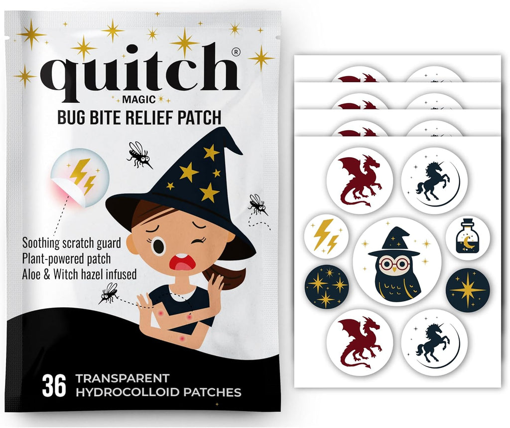 Quitch Mosquito Bite Relief Patches - Anti-Itch Solution for Kids & Babies | Travel Essential for Summer