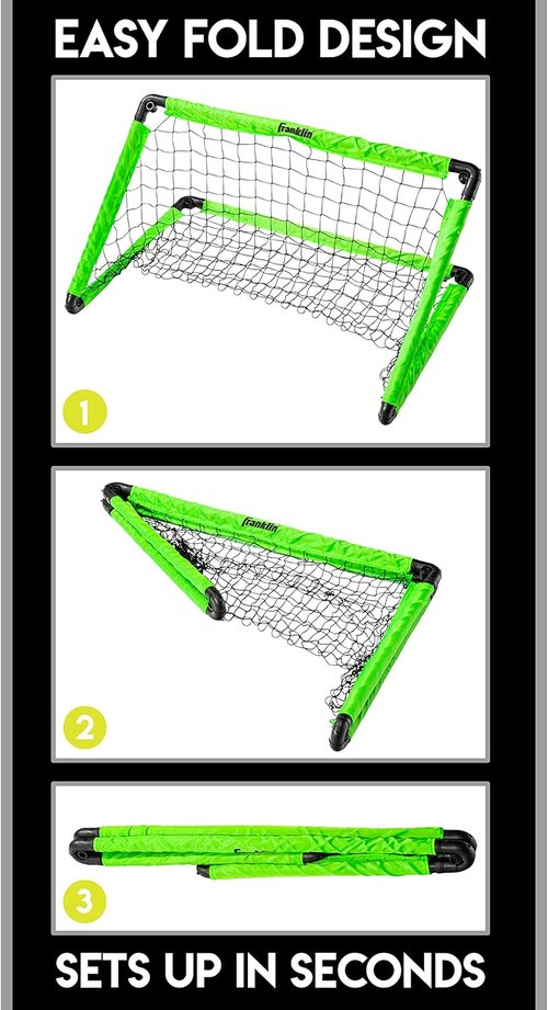 Franklin Sports Mini Soccer Goal Set - Includes Ball & Pump | Perfect for Backyard Play