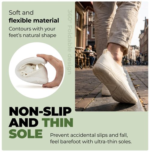Hike Footwear Comforto Max – Ultra-Stretching & Soft Barefoot Shoes | Lightweight Non-Slip & Zero-Drop Sole Summer Boots | Minimalist Comfortable Walking Shoes for Women Men Black