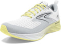 Brooks Women’s Levitate 6 Running Shoes - Lightweight Comfort in White/Oyster/Yellow - Size 5 Medium