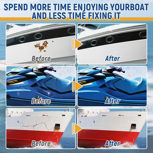 Fiberglass Boat Repair Kit - 2 Pack White Resin Gel Coat for Marine Repairs | Fix Holes, Chips, Cracks