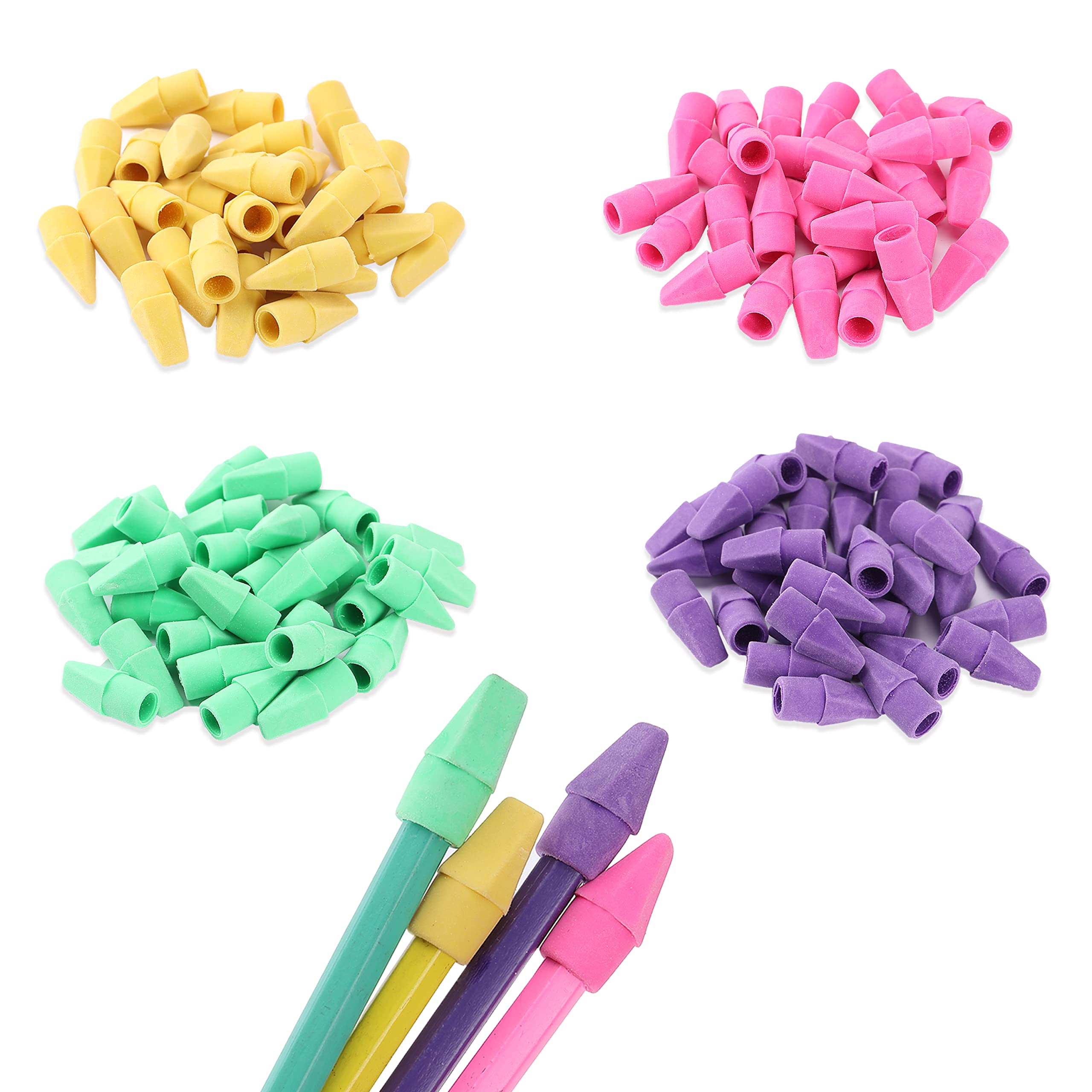 Mr. Pen- Pencil Top Erasers, 120 Pack, Latex-Free, No-Smudge