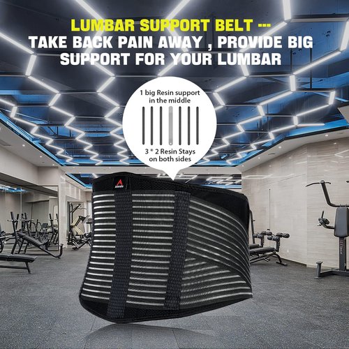 ArbruKa Back Brace Lumbar back Support Belt for Lower Back Pain Relief, Weight lifting, House Cleaner,Compression Belt for Men and Women