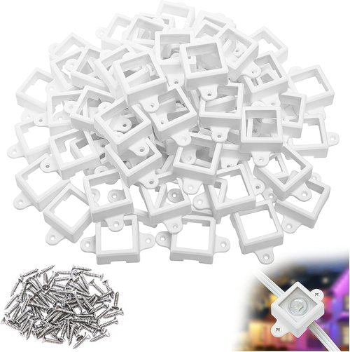 H705 LED Light Mounting Bracket Clips - Waterproof Set with 80 Screws for Outdoor Installation
