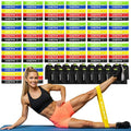 GHCTFE 100PCS Bulk Resistance Bands, Gift for Group Members Workouts, Schools, Gyms & Recovery Training with Storage Bags, Professional Exercise Bands for Yoga, Pilates & Team Fitness for Legs & Arms