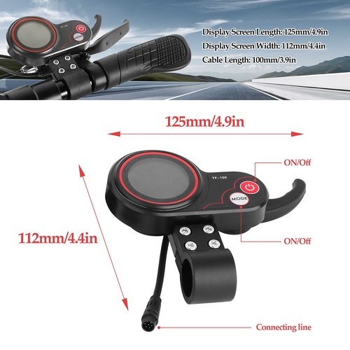 Yungeln Electric Thumb Throttle with Display 48V TF-100 Electric Display Panel Compatible with KUGOO M4 Electric Scooter Controller