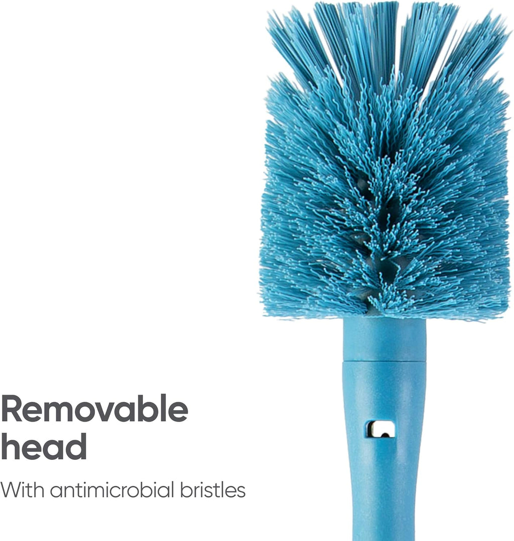 Owala Water Bottle Brush Cleaner - 2-in-1 Removable Head & Straw Cleaner - Smokey Blue (Pack of 12)