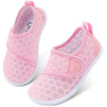 LeIsfIt Toddler Water Shoes Boys Girls Barefoot Aqua Socks Kids Breathable Quick-Dry Swim Shoes for Beach Pool Surf, Pink, 7 Toddler