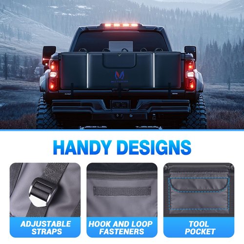 MICTUNING Tailgate Bike Pad for Mountain Bike, Secure 5 Bikes on Truck, ScratchResistant Tailgate Pad with Reflective Strips and Tool Pocket, for Outdoor Bicycle Transportation