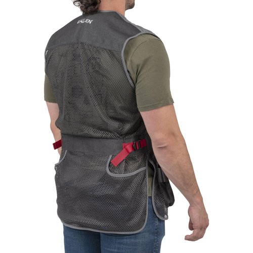 Allen Company Men's Competitor Shooting Vest – Mesh Vest with Moveable Shoulder Pad, Deep Pockets & Side Straps - XL/2XL