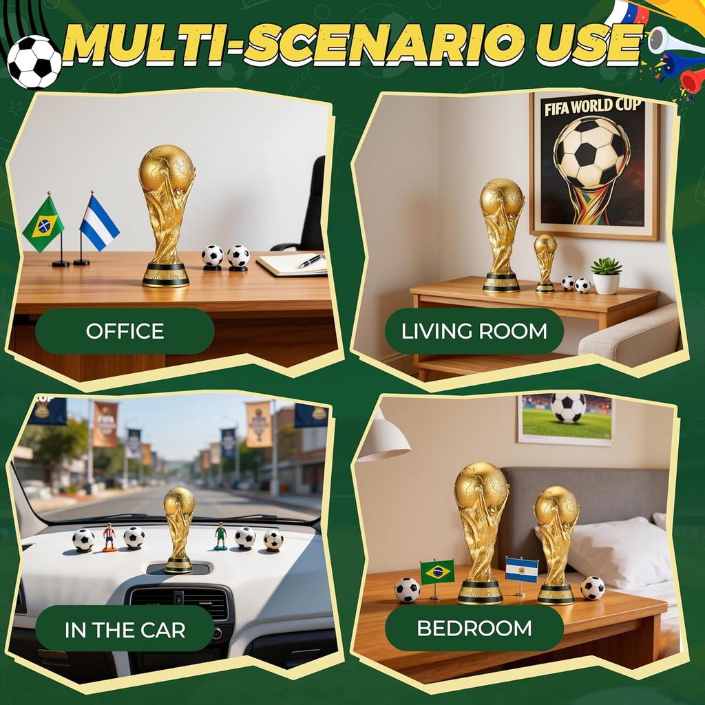 World Cup Trophy Replica 2026 - Mini PVC Souvenir & Decoration for Football Fans