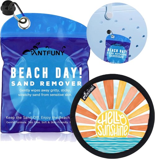 **Sand Remover Mitt by Beach Buddy - Effortlessly Wipe Off Sand | Essential for Vacations & Beach Trips**