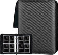 GERMUN Premium Zip Trading Card Binder - 400 Double-Sided Pocket Album for MTG & Sports Cards | Black