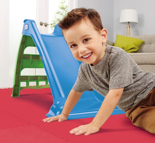 Little Tikes First Slide - Fun Outdoor Play Equipment for Kids | Blue and Green Design