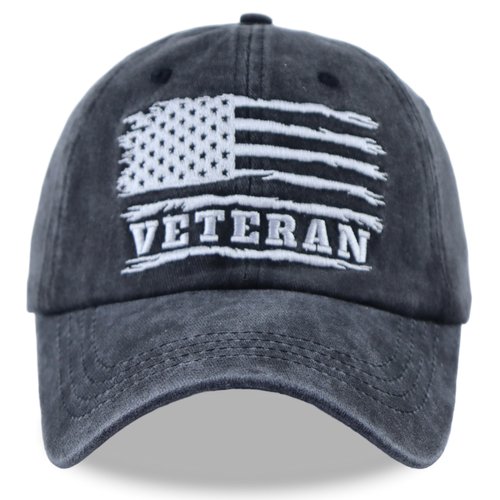 Tacoesha American Flag Veteran Hats for Men Women, Funny Adjustable Embroidery USA Army Military Patriotic Baseball Cap Gifts for Veterans