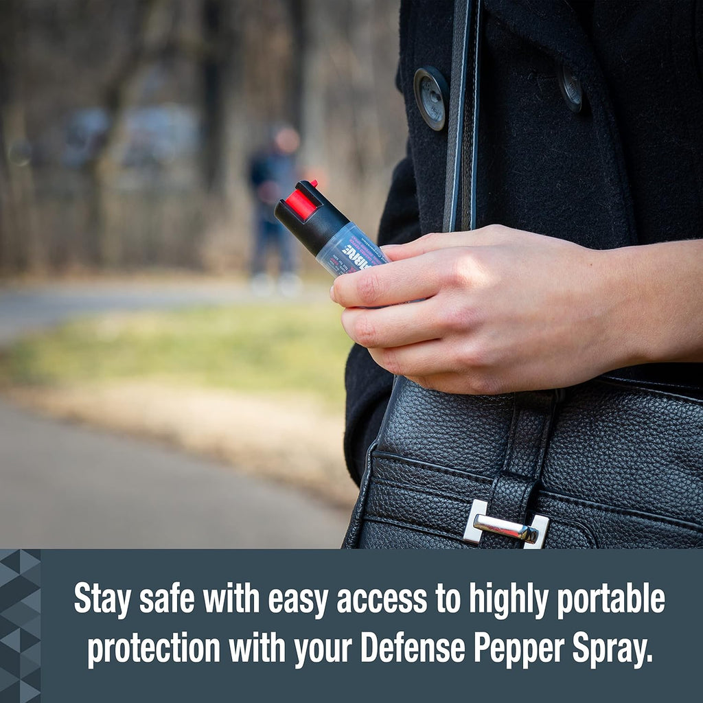 SABRE Defense Spray - 3-in-1 Formula with Key Ring | 25 Bursts, 10-Foot Range, Black