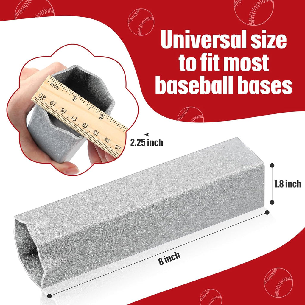 Yaocom Baseball Ground Anchors - Curled Style for Standard/Official Bases - 1.8 x 8 Inch