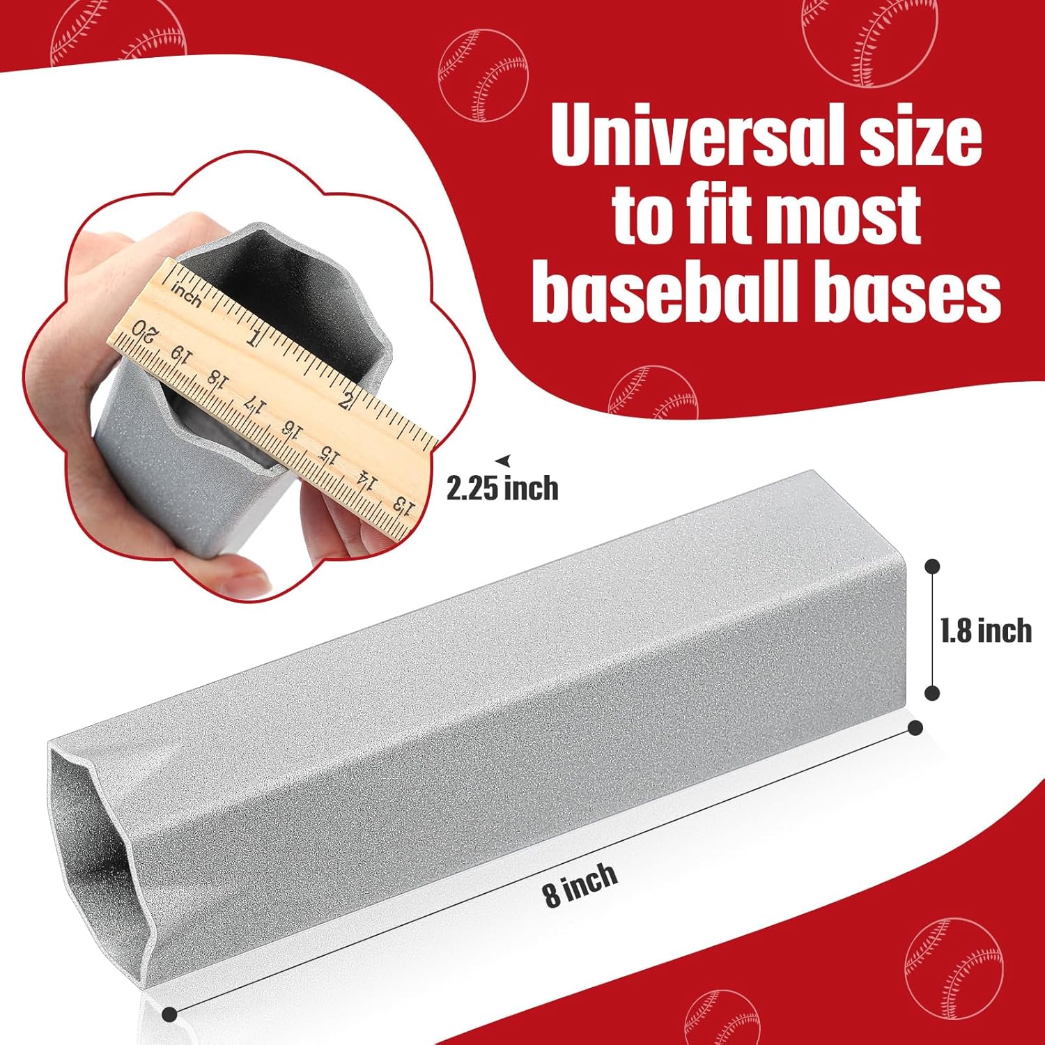 Yaocom Baseball Ground Anchors - Curled Style for Standard/Official Bases - 1.8 x 8 Inch