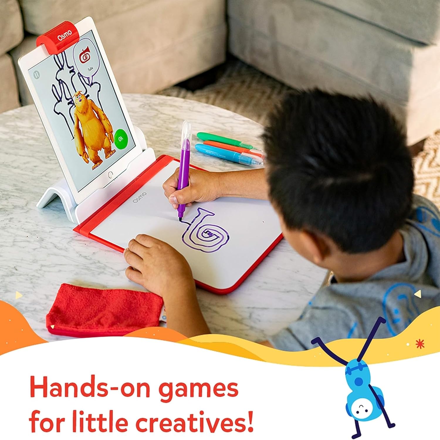 Osmo - Creative Starter Kit for iPad - 3 Educational Learning Games for Kids - STEM Toy Gift for Ages 5-10