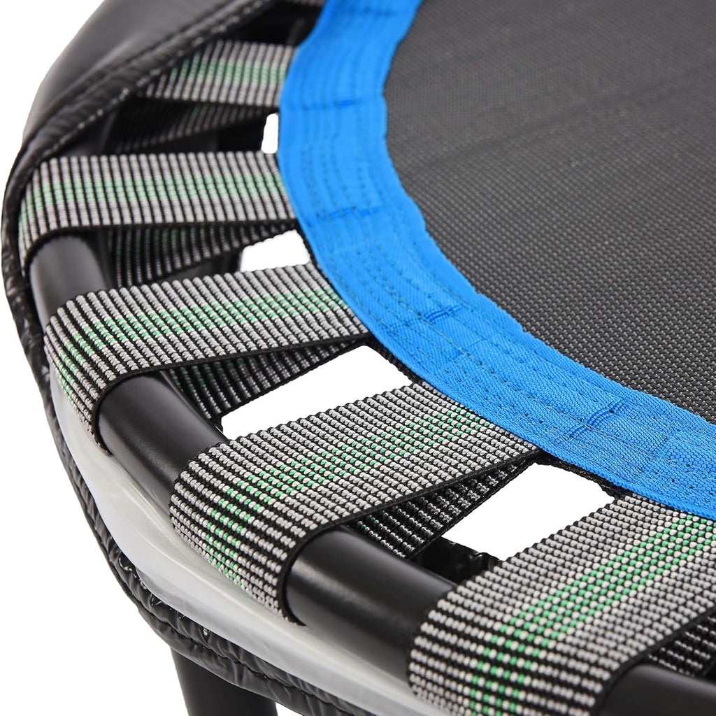 Stamina Folding Trampoline - Smart Workout App, Portable Fitness Rebounder for Home Gym, Black