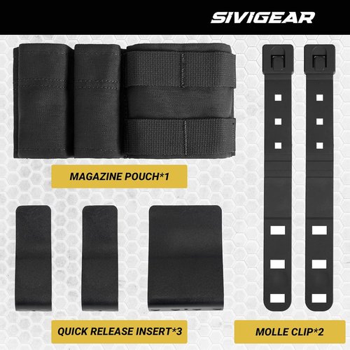 Mag Pouch 5.56 - Tactical Double Pistol Magazine Pouch with Quick Release Insert | MOLLE Compatible