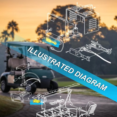 Enekerp 36V EZGO PowerWise Charger Receptacle and W/Handle Plug, Golf Cart Charging Port and Plug for EZGO Medalist&TXT 1996-UP Electric Golf Carts, OEM# 73345-G01 73063-G01
