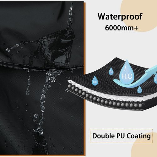 REDRICH Heavy Duty Bike Cover for 1, 2 Bikes, Waterproof Bicycle Cover with Lock Holes, 420D Strong Oxford Outdoor Bike Storage Covers Rain Sun UV Wind Proof Tarp for Mountain Road Electric Bike