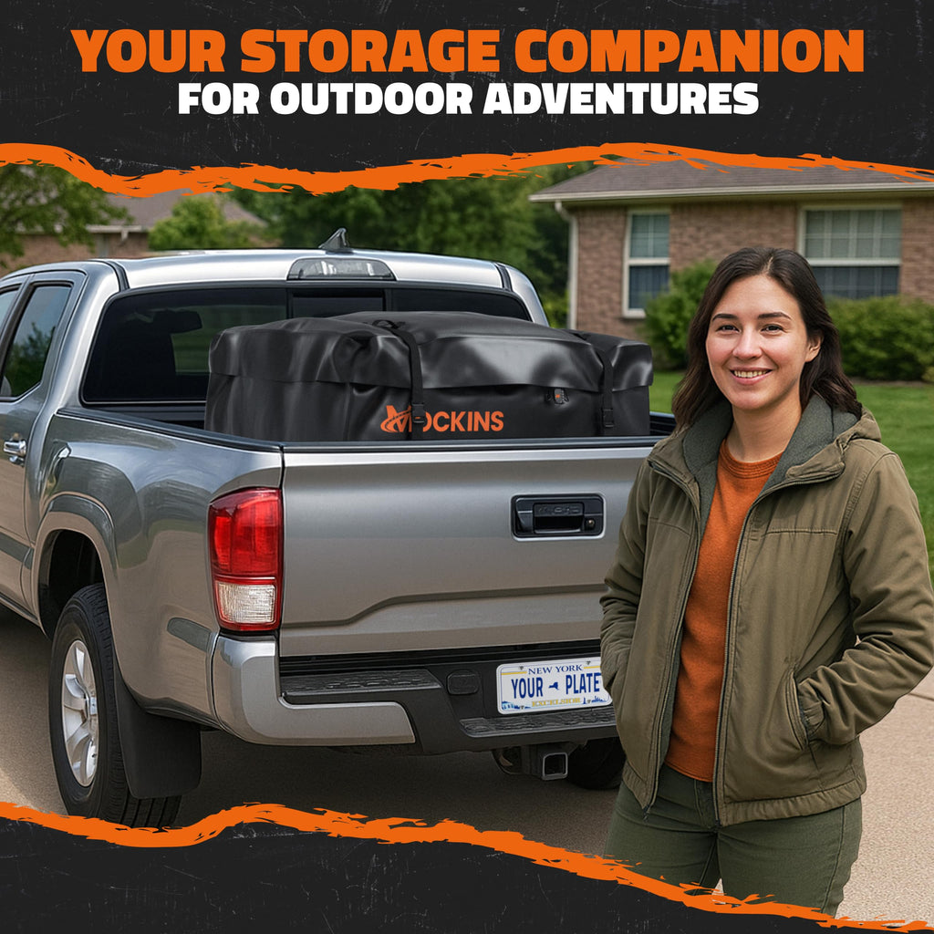 Mockins 30 CuFt Square Weatherproof Trailer Hitch Cargo Carrier Bag