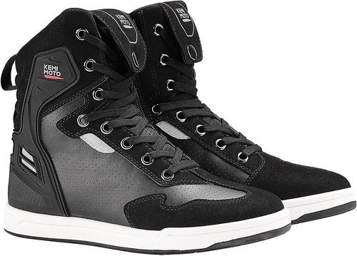 KEMIMOTO Motorcycle Boots - High Top Protective Gear with Thick Heel | Anti-Slip Microfiber Leather for Men