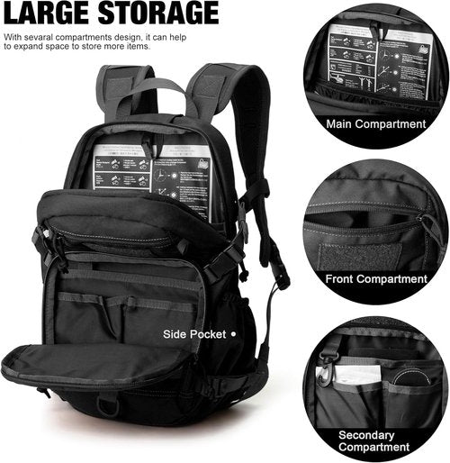 Mardingtop Small Tactical Backpack - Molle Hiking Pack for Outdoor Adventures | 15L/25L Options