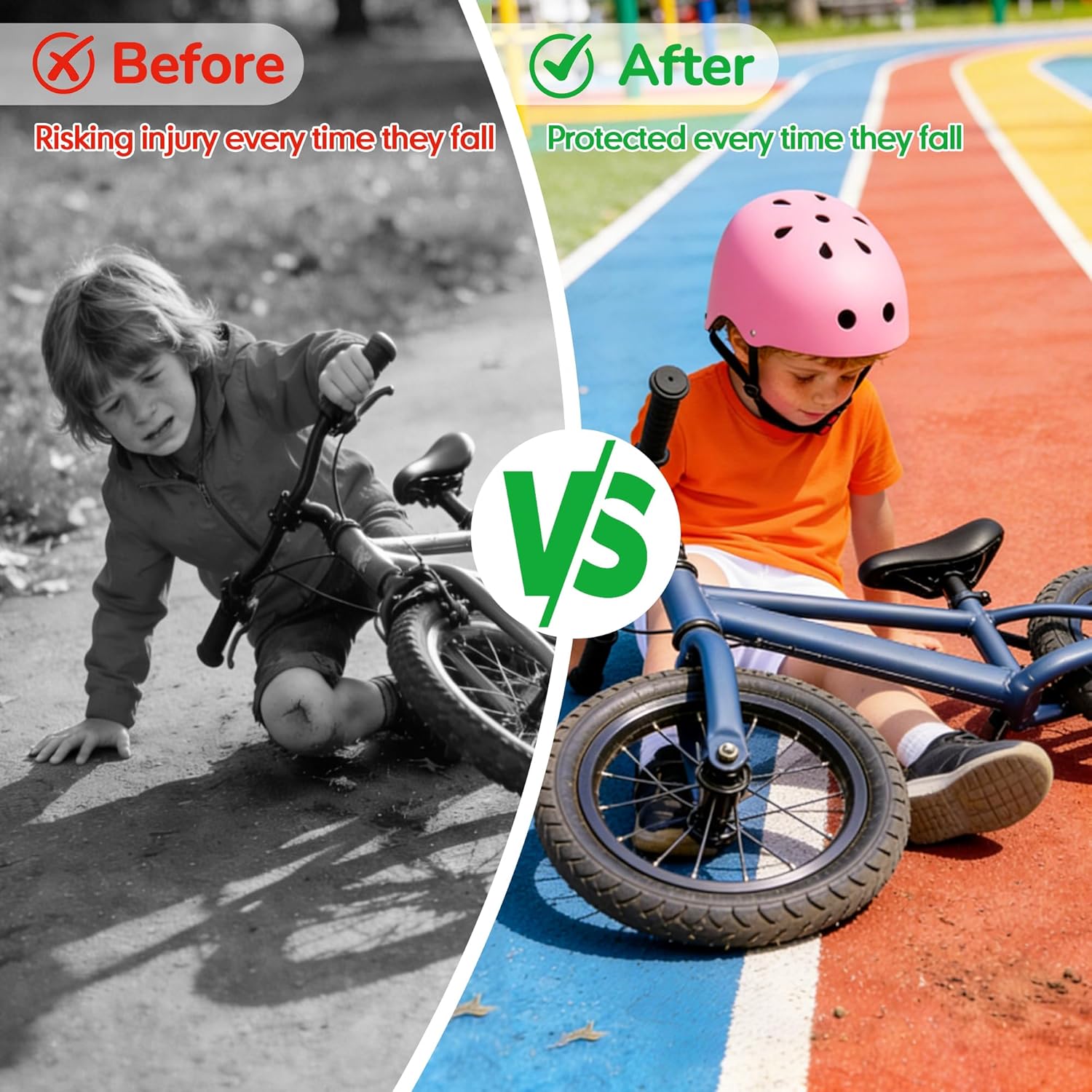 Skiennix Kids Bike Helmet - Adjustable Lightweight Safety for Ages 1-14 | Multi-Sport Use