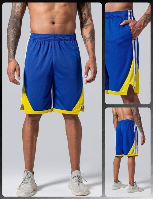 Liberty Imports Men's Quick Dry Basketball Shorts - 5 Pack, 9" Inseam, Pockets for Activewear