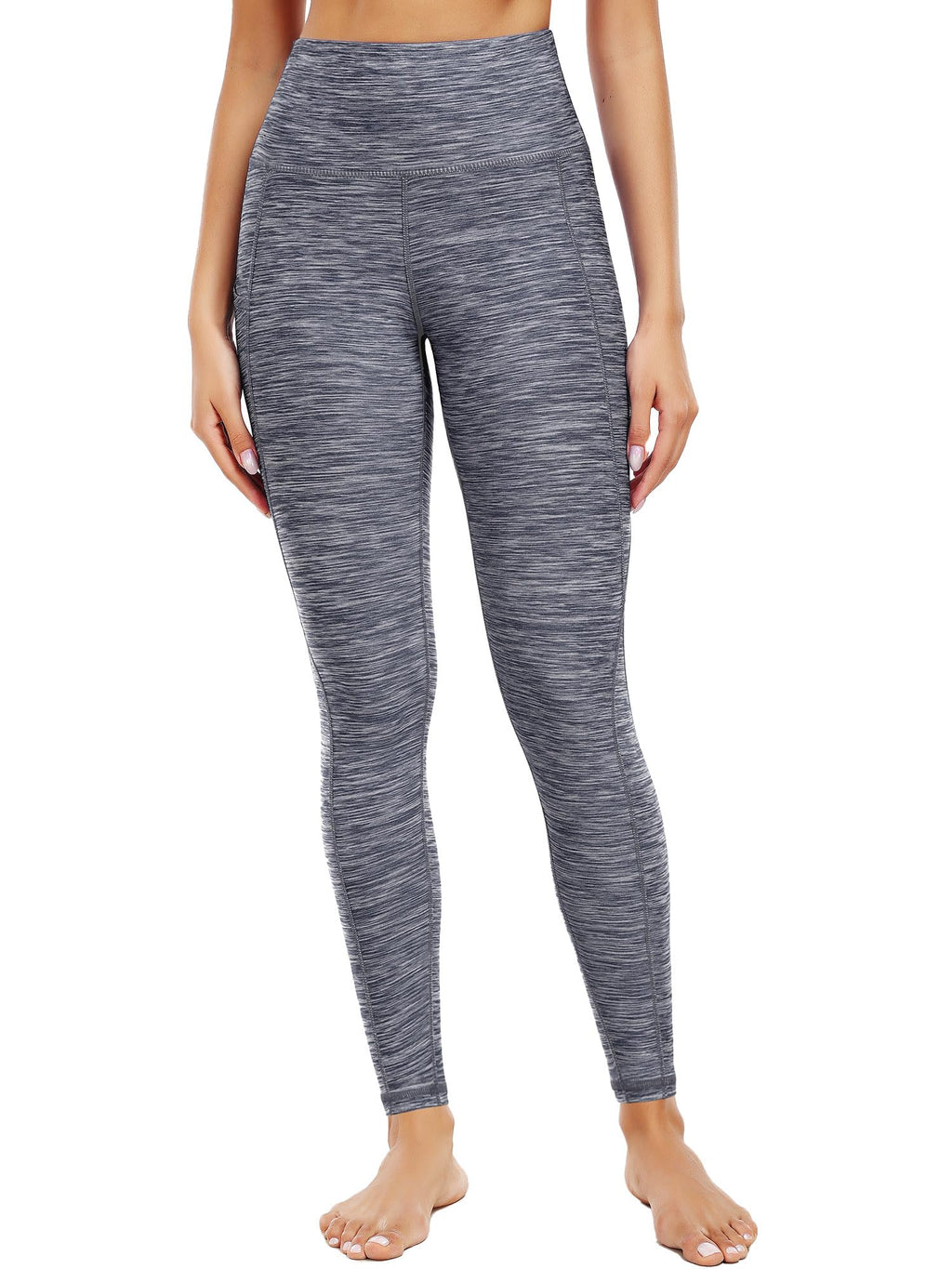 NELEUS Tummy Control High Waist Yoga Pants Workout Running Leggings for Women,9033,3 Pack,Red,Grey,Brown,XL,EU 2XL