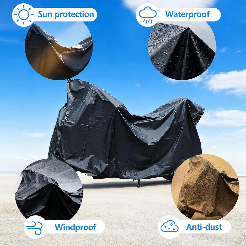 Skiennix Waterproof Bike Cover - 2XL Outdoor Storage for 2 or 3 Bikes | Rain, Snow & Dust Resistant