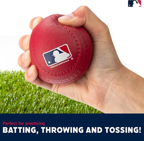 Franklin Sports Foam Baseballs - Soft Practice Balls for Kids - Ideal for Indoor/Outdoor Play - 3 Pack