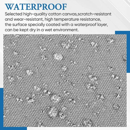 Canvas Patch | 6-Piece Self-Adhesive Waterproof Repair Kit - 5.5 x 8 Inches for Tents, Sofas, Boats & More (Gray)