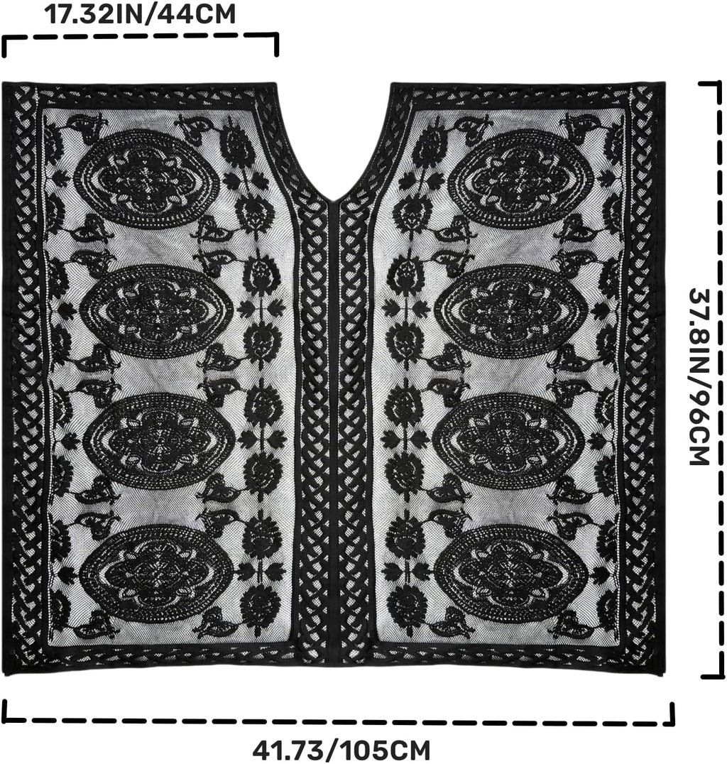Skiennix Sexy Elegant Lace Beach Cover-Up - V-Neck Bathing Suit Cover-Up for Poolside & Parties