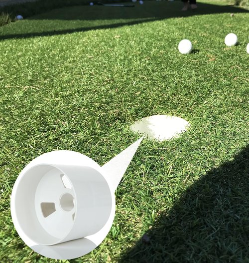FVIEXE 6PCS Golf Hole Cup 4 Inch Depth, ABS Plastic Putting Cup for Backyard Golf Practice, Ivory White, Fit USGA LPGA PGA Regulations (4 1/4 Inch Outside Diameter)