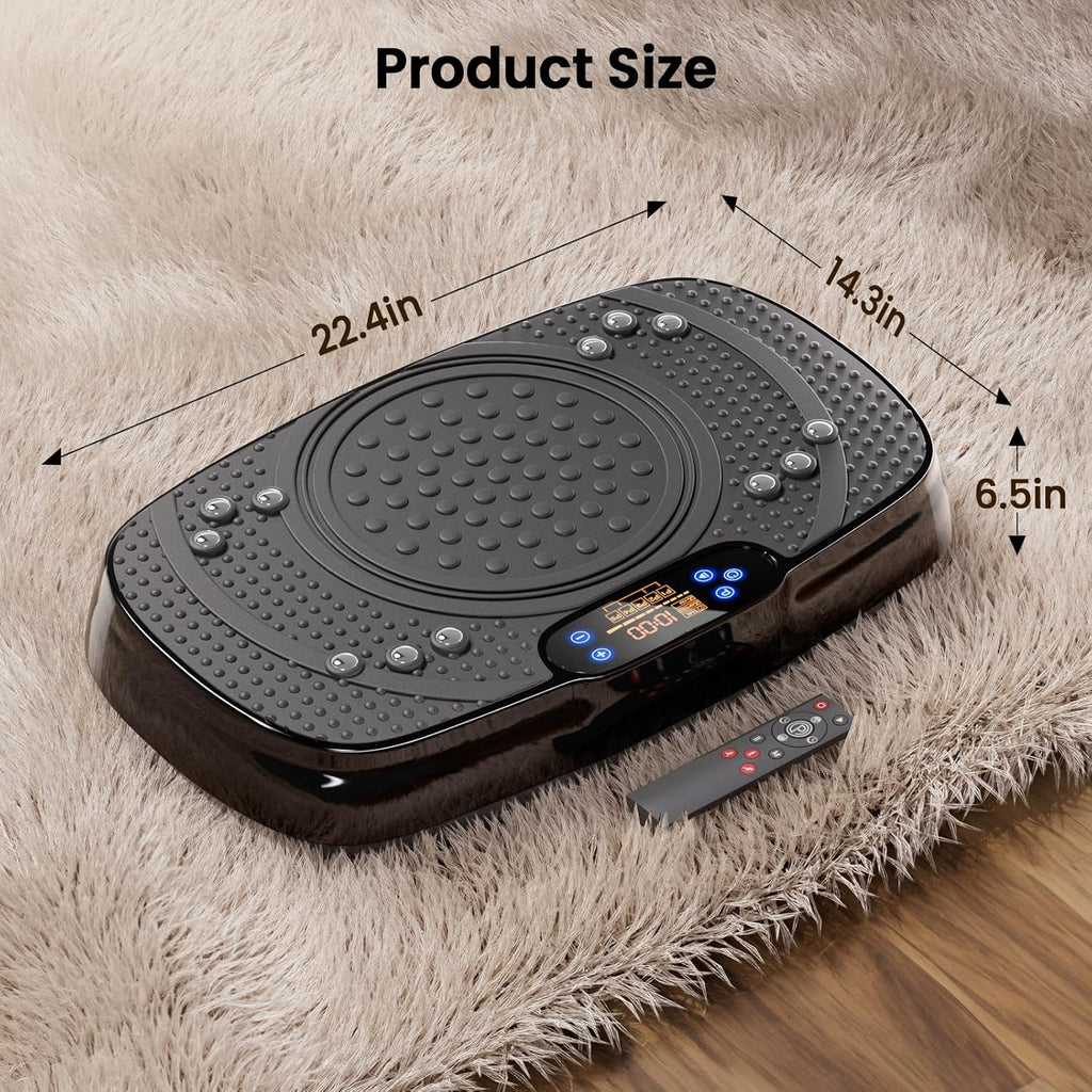 TISSCARE Vibration Plate Exercise Machine - Whole Body Workout Platform for Weight Loss & Lymphatic Drainage, 400lbs Capacity