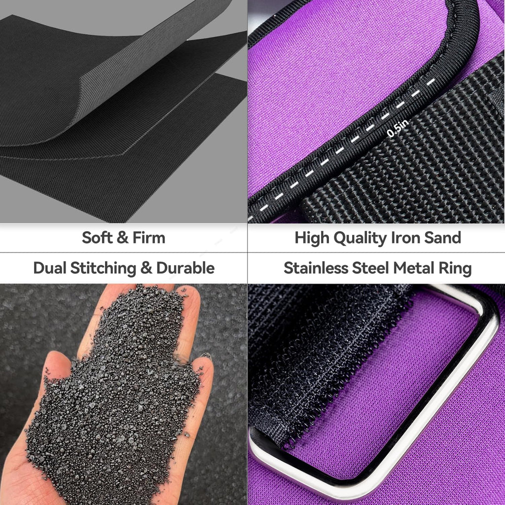 Sportneer Adjustable Ankle and Wrist Weights - Comfortable Fit for Fitness | 1-7 lbs / 1-10 lbs Set