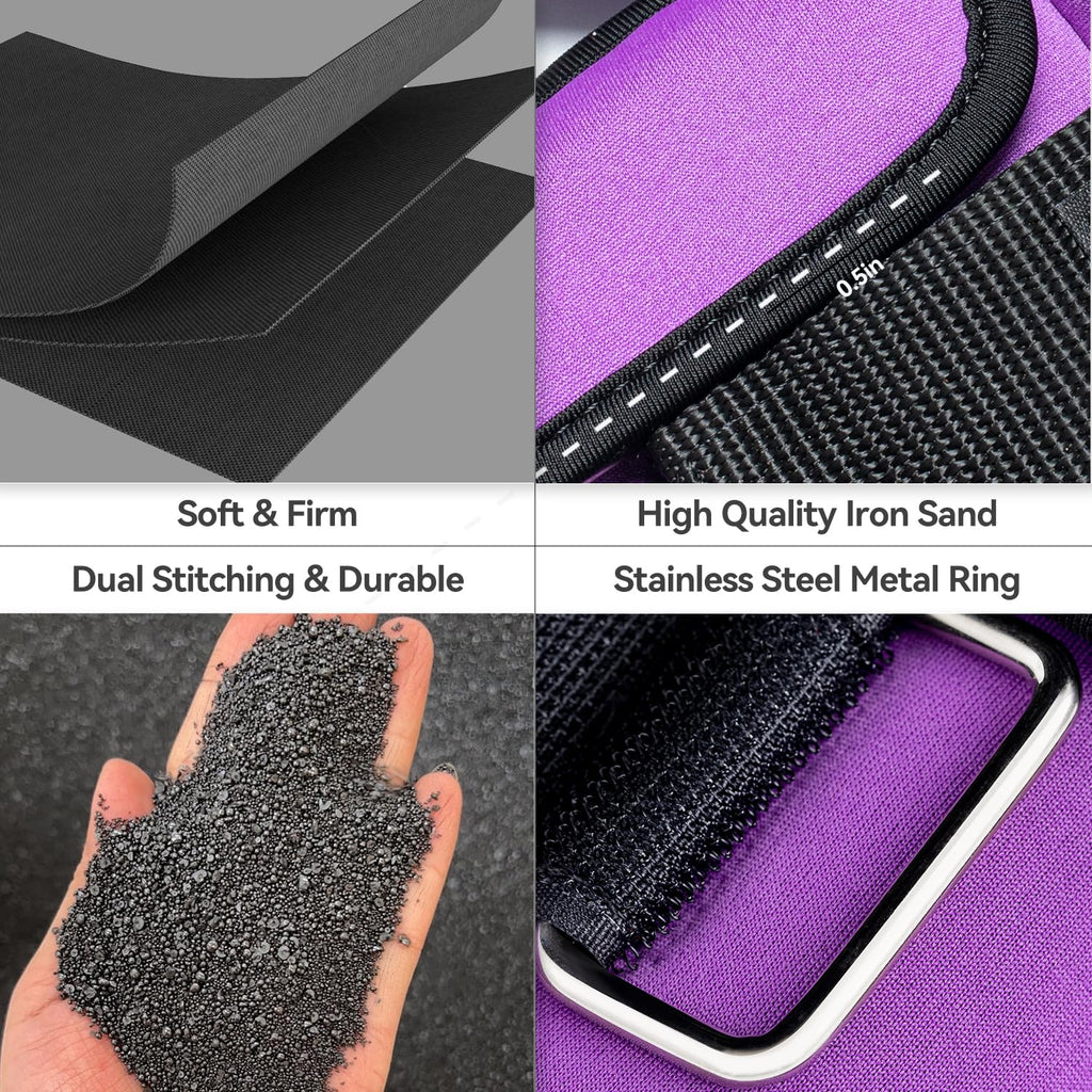Sportneer Adjustable Ankle Weights for Women and Men：1 Pair 1 2 3 4 6 7lbs Upgraded Easily Adjustable Leg Weight, Weighted Wrist Weight Strap for Gym, Fitness, Workout, Walking, Dancing